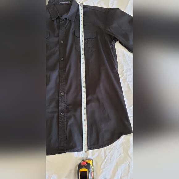 FREDD MARSHALL Men's Button Down Casual Pocket Jean Shirt L+ - Picture 4 of 7